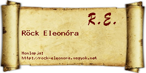 Röck Eleonóra névjegykártya